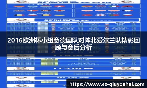 2016欧洲杯小组赛德国队对阵北爱尔兰队精彩回顾与赛后分析